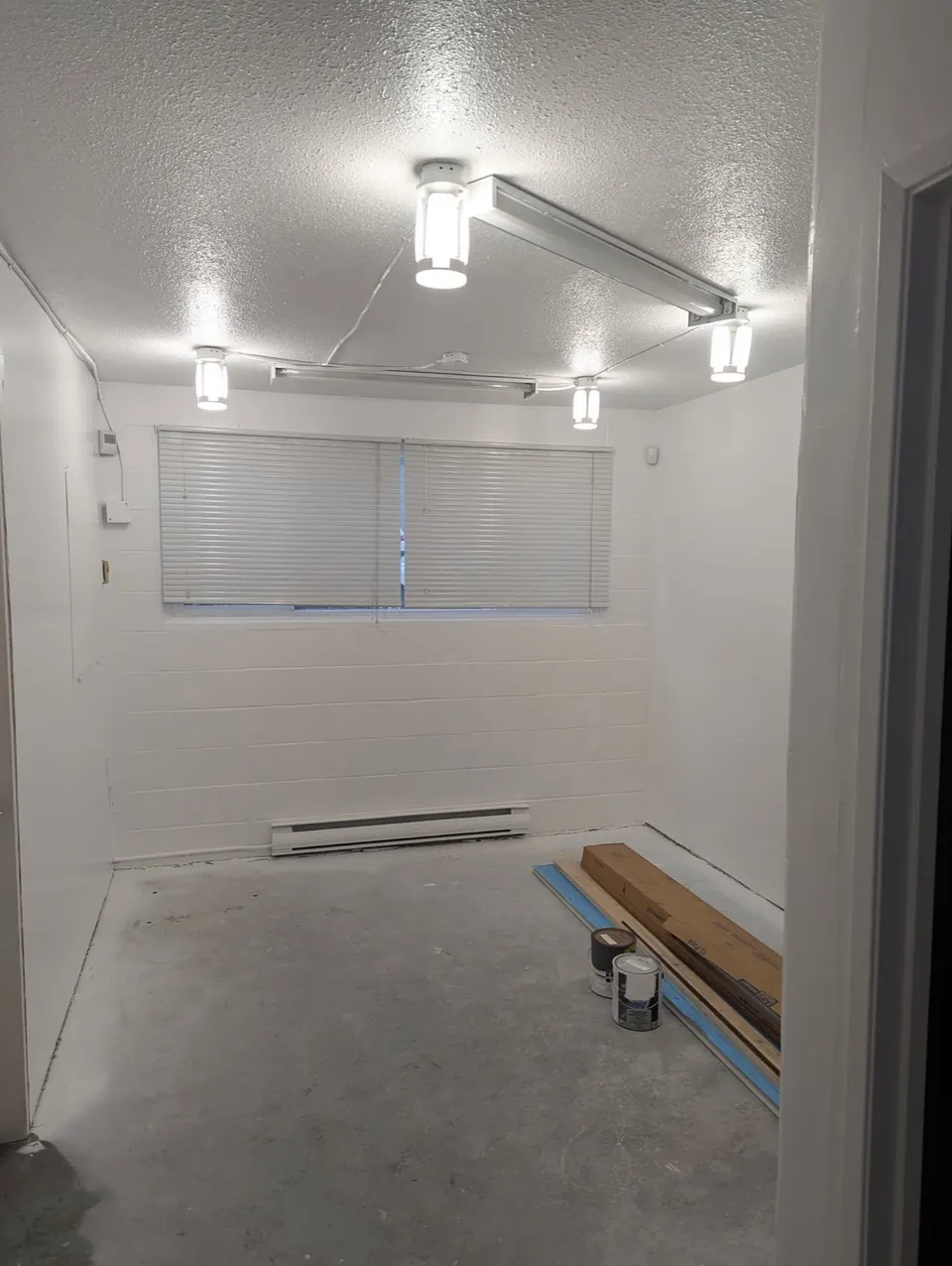 Small white office room in the shop